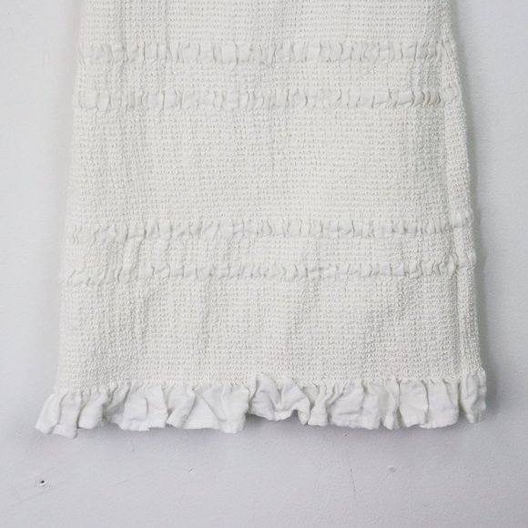 Capulet Viviane Mini Dress Smocked Sleeveless Square Neck White Linen XS X Small - Picture 6 of 8